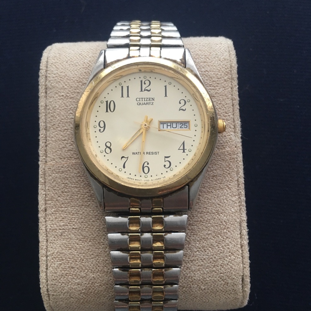 Citizen Two-Tone Gold & Silver Men’s Quartz Watch - Champagne Dial